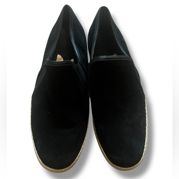 VINCE Acker Espadrille Slip-On Sneakers Black Suede - Picture 2 of 7